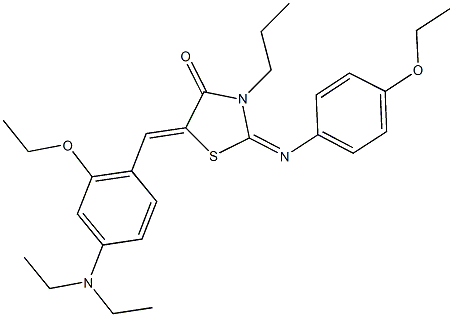 5-[4-(diethylamino)-2-ethoxybenzylidene]-2-[(4-ethoxyphenyl)imino]-3-propyl-1,3-thiazolidin-4-one 구조식 이미지