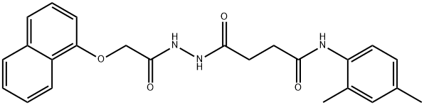 N-(2,4-dimethylphenyl)-4-{2-[(1-naphthyloxy)acetyl]hydrazino}-4-oxobutanamide 구조식 이미지