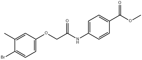 methyl 4-{[(4-bromo-3-methylphenoxy)acetyl]amino}benzoate 구조식 이미지