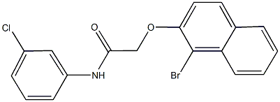 2-[(1-bromo-2-naphthyl)oxy]-N-(3-chlorophenyl)acetamide Structure