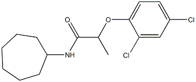 N-cycloheptyl-2-(2,4-dichlorophenoxy)propanamide 구조식 이미지