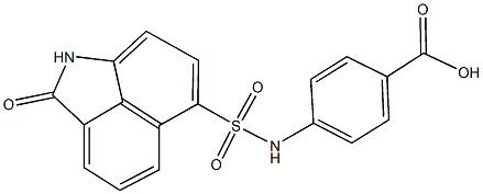 4-{[(2-oxo-1,2-dihydrobenzo[cd]indol-6-yl)sulfonyl]amino}benzoic acid 구조식 이미지