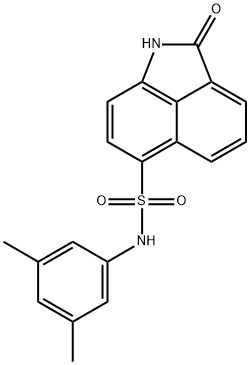 N-(3,5-dimethylphenyl)-2-oxo-1,2-dihydrobenzo[cd]indole-6-sulfonamide 구조식 이미지