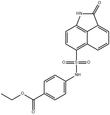 ethyl 4-{[(2-oxo-1,2-dihydrobenzo[cd]indol-6-yl)sulfonyl]amino}benzoate 구조식 이미지