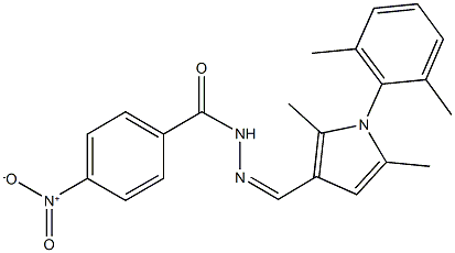 N'-{[1-(2,6-dimethylphenyl)-2,5-dimethyl-1H-pyrrol-3-yl]methylene}-4-nitrobenzohydrazide 구조식 이미지