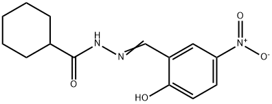 N'-{2-hydroxy-5-nitrobenzylidene}cyclohexanecarbohydrazide 구조식 이미지
