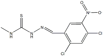 2,4-dichloro-5-nitrobenzaldehyde N-methylthiosemicarbazone 구조식 이미지