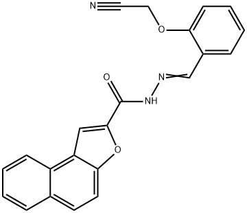 N'-[2-(cyanomethoxy)benzylidene]naphtho[2,1-b]furan-2-carbohydrazide 구조식 이미지