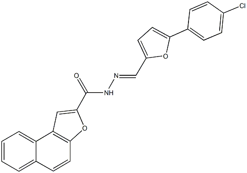 N'-{[5-(4-chlorophenyl)-2-furyl]methylene}naphtho[2,1-b]furan-2-carbohydrazide 구조식 이미지