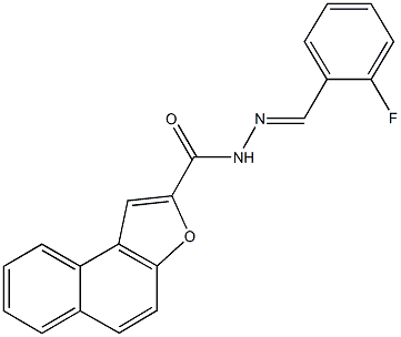 N'-(2-fluorobenzylidene)naphtho[2,1-b]furan-2-carbohydrazide Structure