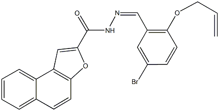 N'-[2-(allyloxy)-5-bromobenzylidene]naphtho[2,1-b]furan-2-carbohydrazide 구조식 이미지
