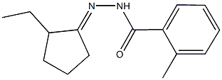 N'-(2-ethylcyclopentylidene)-2-methylbenzohydrazide Structure