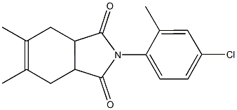 2-(4-chloro-2-methylphenyl)-5,6-dimethyl-3a,4,7,7a-tetrahydro-1H-isoindole-1,3(2H)-dione 구조식 이미지