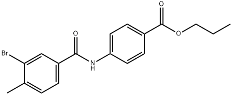 propyl 4-[(3-bromo-4-methylbenzoyl)amino]benzoate Structure