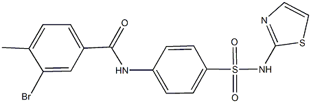 3-bromo-4-methyl-N-{4-[(1,3-thiazol-2-ylamino)sulfonyl]phenyl}benzamide Structure