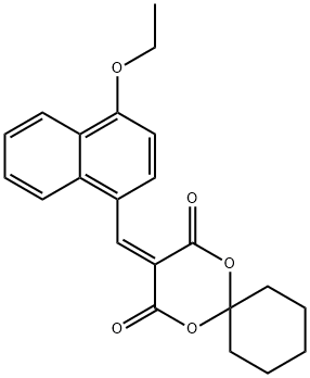 3-[(4-ethoxy-1-naphthyl)methylene]-1,5-dioxaspiro[5.5]undecane-2,4-dione 구조식 이미지