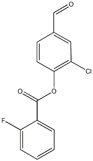 2-chloro-4-formylphenyl 2-fluorobenzoate Structure