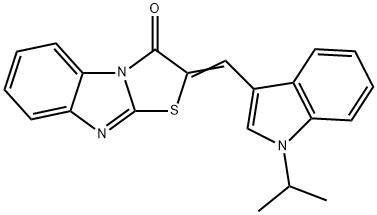 2-[(1-isopropyl-1H-indol-3-yl)methylene][1,3]thiazolo[3,2-a]benzimidazol-3(2H)-one Structure