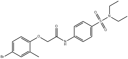 2-(4-bromo-2-methylphenoxy)-N-{4-[(diethylamino)sulfonyl]phenyl}acetamide Structure