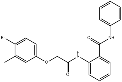 2-{[(4-bromo-3-methylphenoxy)acetyl]amino}-N-phenylbenzamide 구조식 이미지