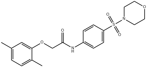 2-(2,5-dimethylphenoxy)-N-[4-(morpholin-4-ylsulfonyl)phenyl]acetamide Structure