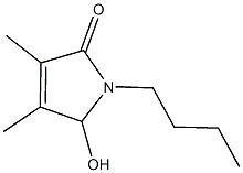 1-butyl-5-hydroxy-3,4-dimethyl-1,5-dihydro-2H-pyrrol-2-one Structure