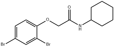 N-cyclohexyl-2-(2,4-dibromophenoxy)acetamide 구조식 이미지