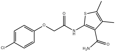 2-{[(4-chlorophenoxy)acetyl]amino}-4,5-dimethyl-3-thiophenecarboxamide Structure
