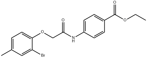 ethyl 4-{[(2-bromo-4-methylphenoxy)acetyl]amino}benzoate Structure