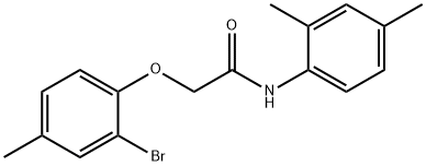 2-(2-bromo-4-methylphenoxy)-N-(2,4-dimethylphenyl)acetamide Structure