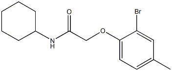 2-(2-bromo-4-methylphenoxy)-N-cyclohexylacetamide 구조식 이미지