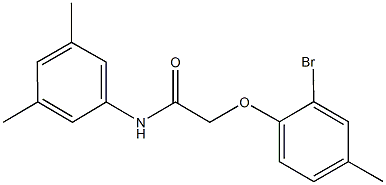 2-(2-bromo-4-methylphenoxy)-N-(3,5-dimethylphenyl)acetamide Structure