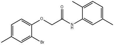 2-(2-bromo-4-methylphenoxy)-N-(2,5-dimethylphenyl)acetamide Structure