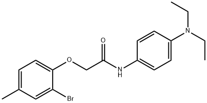 2-(2-bromo-4-methylphenoxy)-N-[4-(diethylamino)phenyl]acetamide Structure
