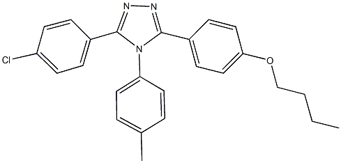 butyl 4-[5-(4-chlorophenyl)-4-(4-methylphenyl)-4H-1,2,4-triazol-3-yl]phenyl ether Structure