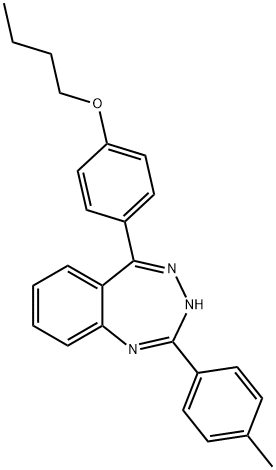 butyl 4-[2-(4-methylphenyl)-3H-1,3,4-benzotriazepin-5-yl]phenyl ether Structure