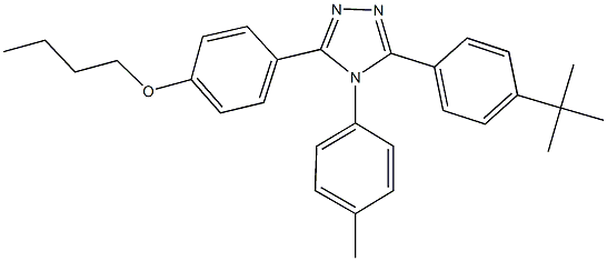 butyl 4-[5-(4-tert-butylphenyl)-4-(4-methylphenyl)-4H-1,2,4-triazol-3-yl]phenyl ether Structure