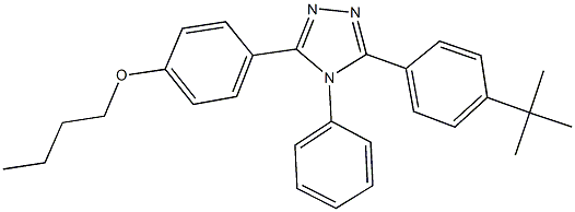 butyl 4-[5-(4-tert-butylphenyl)-4-phenyl-4H-1,2,4-triazol-3-yl]phenyl ether Structure