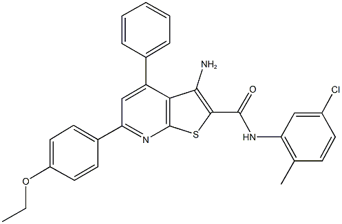 3-amino-N-(5-chloro-2-methylphenyl)-6-(4-ethoxyphenyl)-4-phenylthieno[2,3-b]pyridine-2-carboxamide Structure