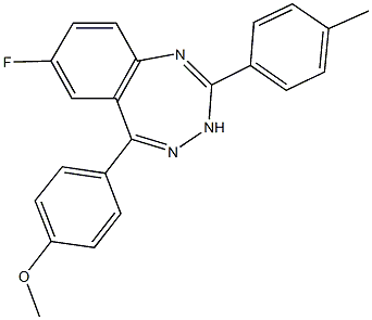 7-fluoro-5-(4-methoxyphenyl)-2-(4-methylphenyl)-3H-1,3,4-benzotriazepine 구조식 이미지
