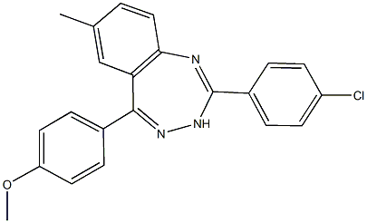 4-[2-(4-chlorophenyl)-7-methyl-3H-1,3,4-benzotriazepin-5-yl]phenyl methyl ether Structure