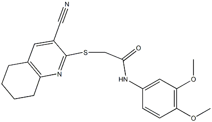 2-[(3-cyano-5,6,7,8-tetrahydroquinolin-2-yl)sulfanyl]-N-(3,4-dimethoxyphenyl)acetamide Structure