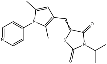 5-{[2,5-dimethyl-1-(4-pyridinyl)-1H-pyrrol-3-yl]methylene}-3-isopropyl-1,3-thiazolidine-2,4-dione Structure