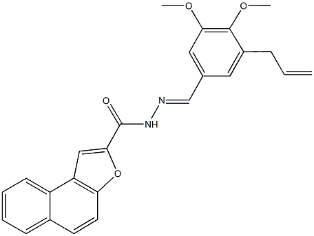 N'-(3-allyl-4,5-dimethoxybenzylidene)naphtho[2,1-b]furan-2-carbohydrazide Structure