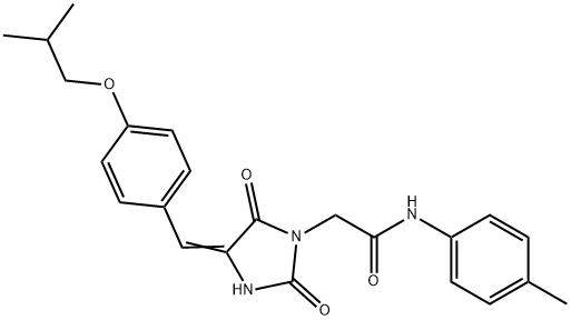 2-[4-(4-isobutoxybenzylidene)-2,5-dioxo-1-imidazolidinyl]-N-(4-methylphenyl)acetamide Structure