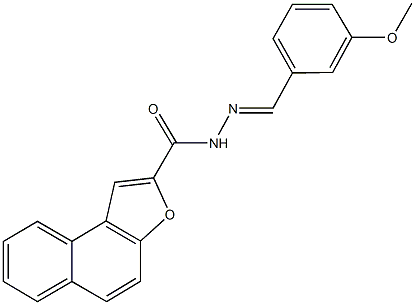 N'-(3-methoxybenzylidene)naphtho[2,1-b]furan-2-carbohydrazide 구조식 이미지