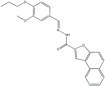N'-(3-methoxy-4-propoxybenzylidene)naphtho[2,1-b]furan-2-carbohydrazide Structure