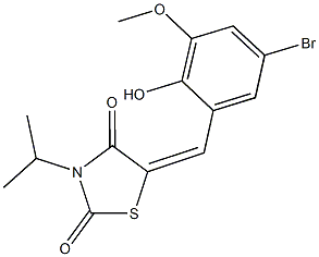 5-(5-bromo-2-hydroxy-3-methoxybenzylidene)-3-isopropyl-1,3-thiazolidine-2,4-dione 구조식 이미지