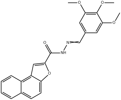 N'-(3,4,5-trimethoxybenzylidene)naphtho[2,1-b]furan-2-carbohydrazide Structure