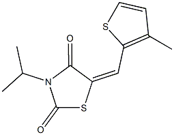 3-isopropyl-5-[(3-methyl-2-thienyl)methylene]-1,3-thiazolidine-2,4-dione Structure